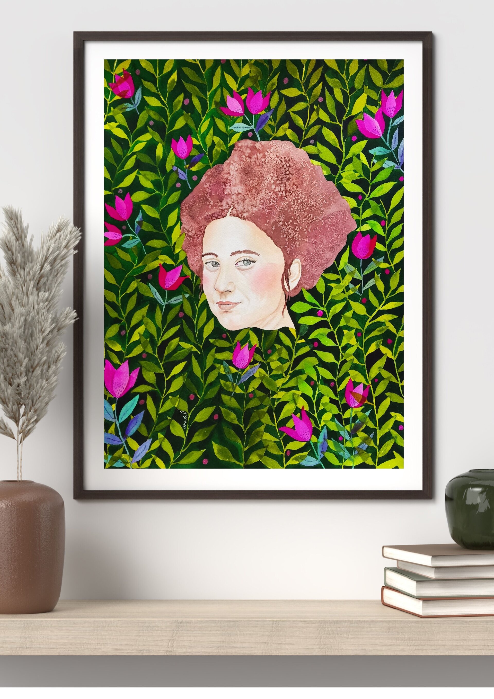 Acuarela Retrato Femenino "Sólo el amor" - 3
