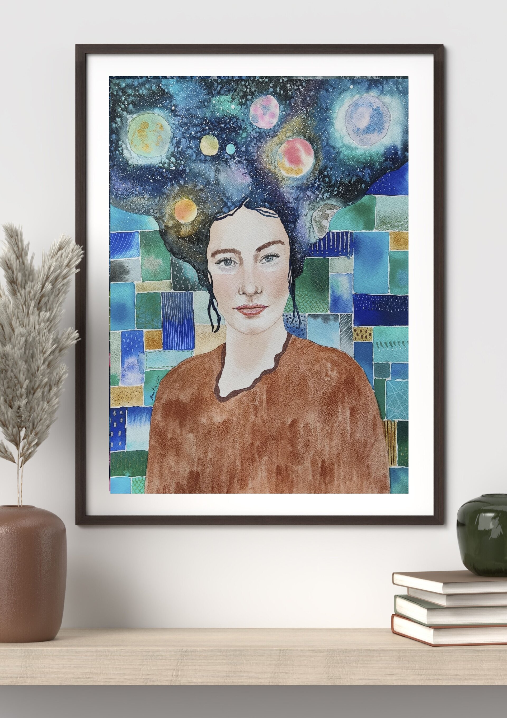 Acuarela Retrato Femenino "La infinitud del ser" - 3