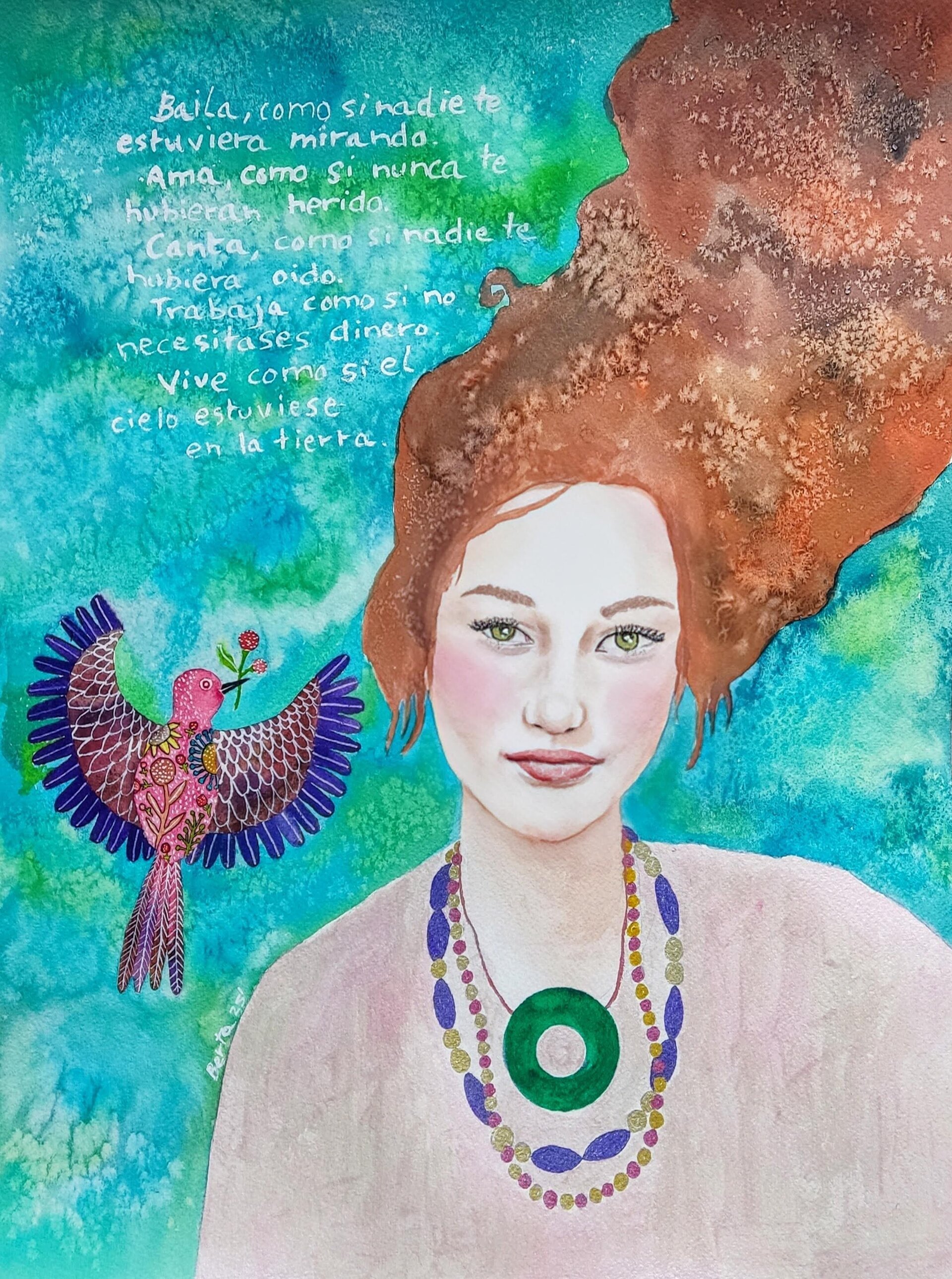 Tríptico poema de Rumi- Arte Original y único - 2