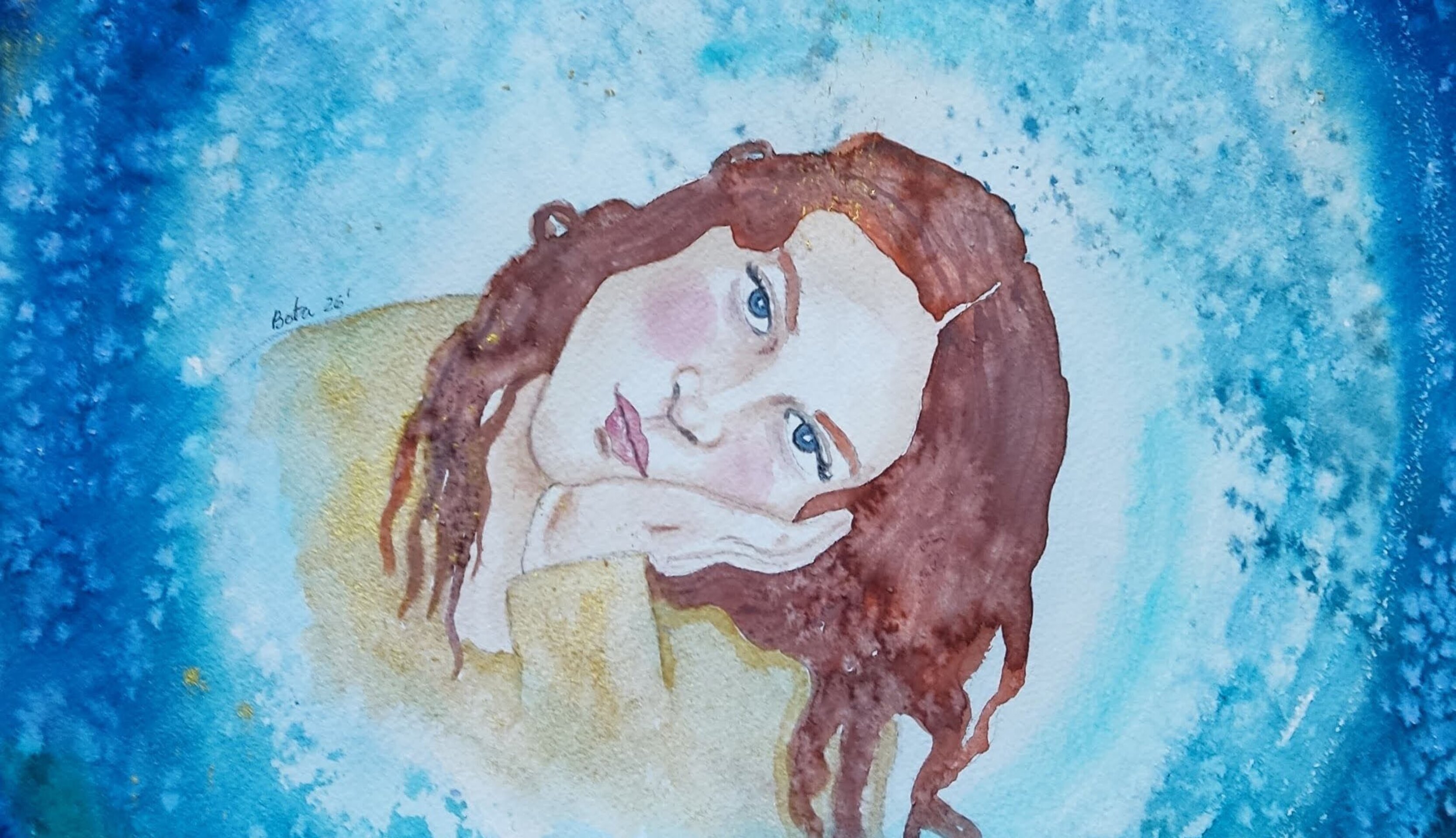 Acuarela Retrato Femenino "Donde todo lugar comienza" - 3