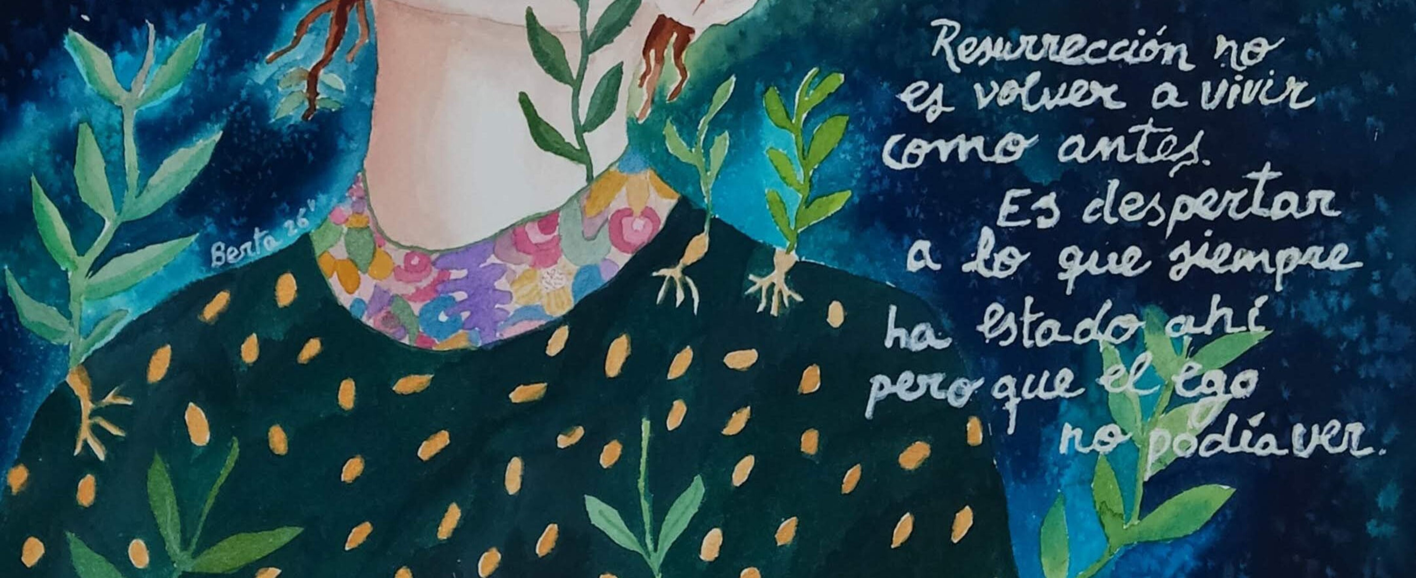 Acuarela Retrato Femenino "Resurrección" - 3