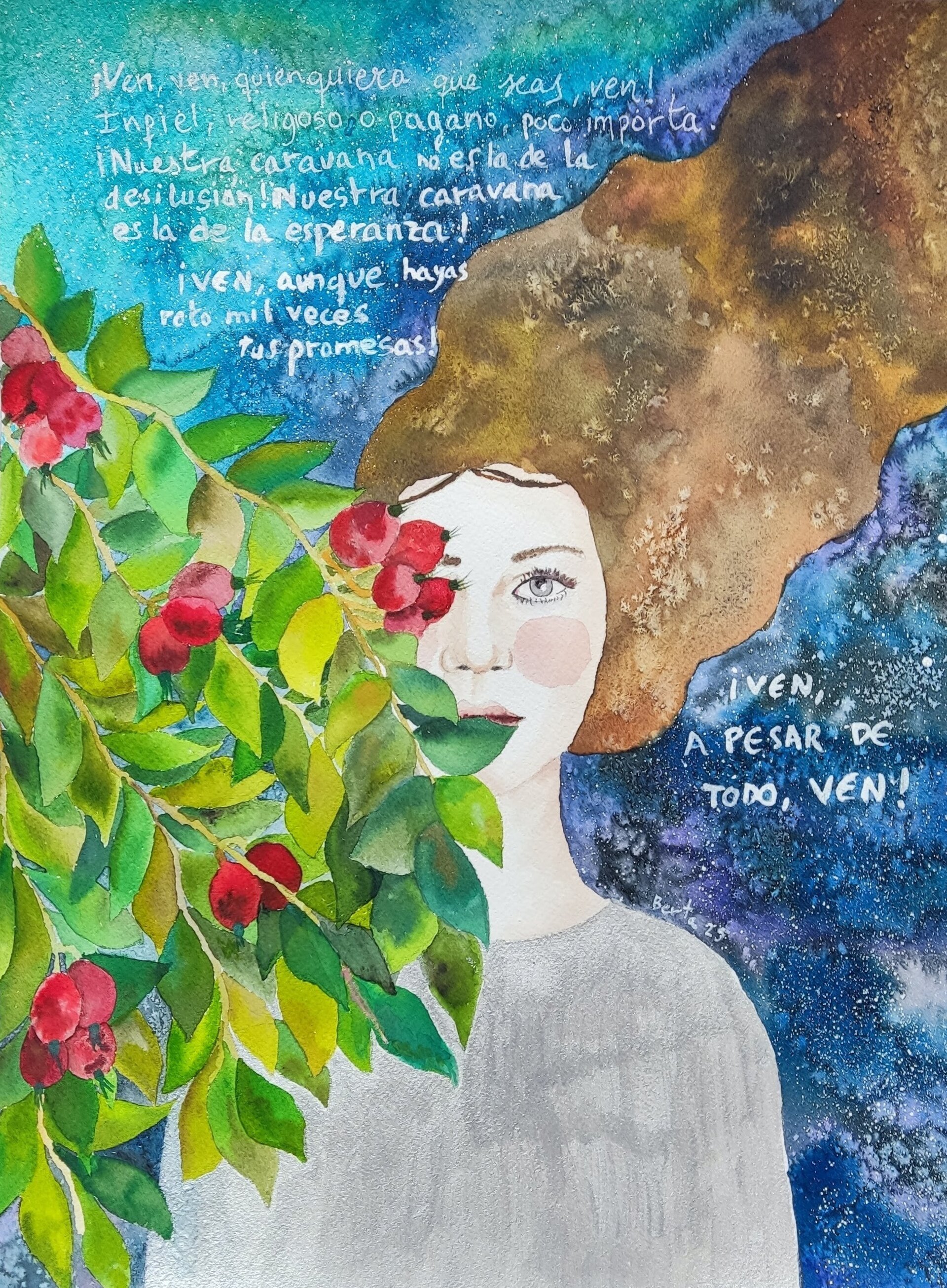 Tríptico poema de Rumi- Arte Original y único - 5